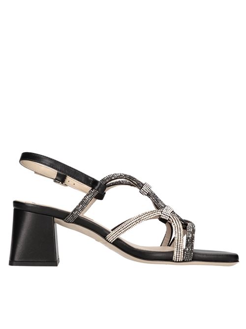 Sandali in pelle SORELLE PEREGO | 2594/125 NAPPANERO-ARGENTO